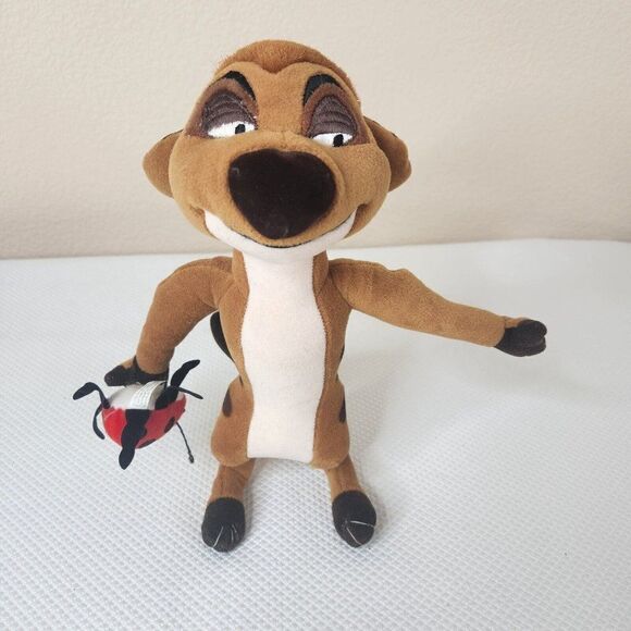 Vintage Disney Lion King Timon Lady Bug Meerkat Plush Stuffed Animal 12" - Picture 2 of 7